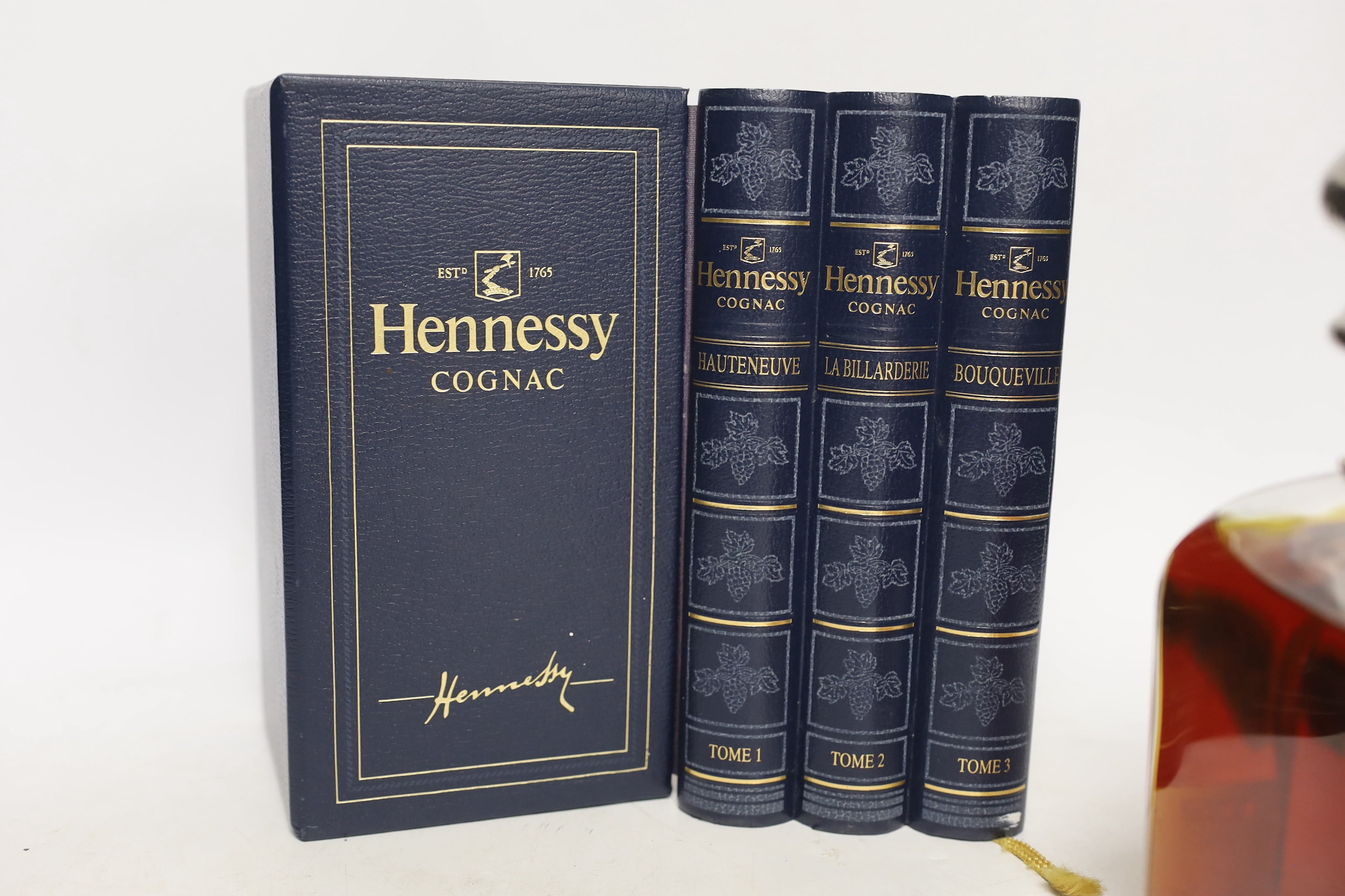 A Hennesy cognac ‘library’ decanter, August 1993